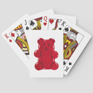 red gummy bear playing cards