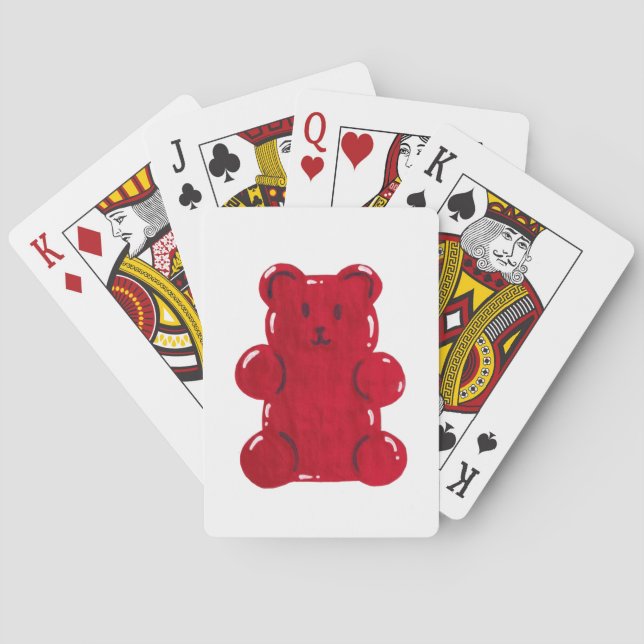 red gummy bear playing cards (Back)
