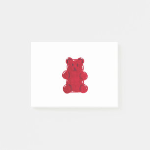 red gummy bear post-it notes
