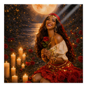 red gypsy glossy poster