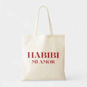 Red Habibi Mi Amor  Tote Bag