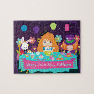 Red Hair Alice Tea Party Jigsaw Puzzle