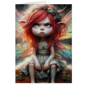 Red Hair Attitude Fairy All Occasions Greeting