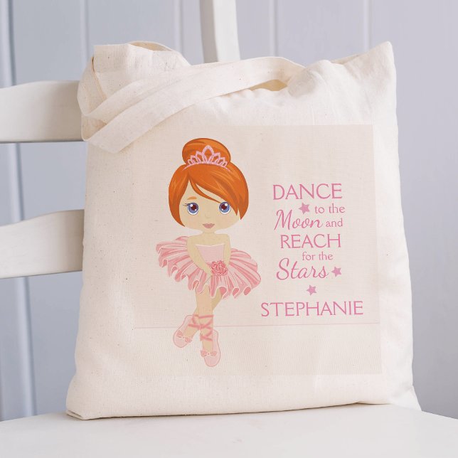 Red Hair Ballerina Tote Bag (Creator Uploaded)