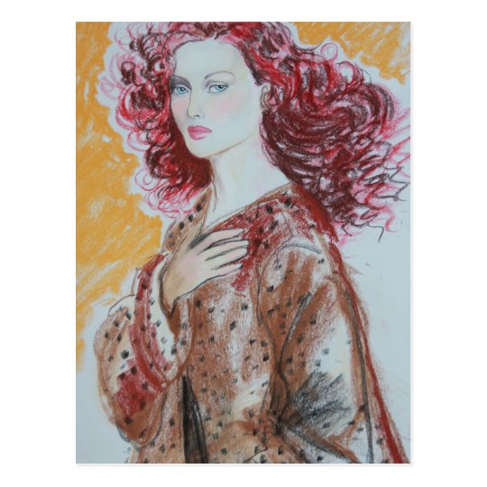 Red Hair Beauty Postcard