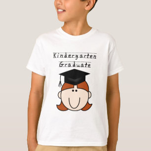 Red Hair GIrl Kindergarten Graduate Tshirts