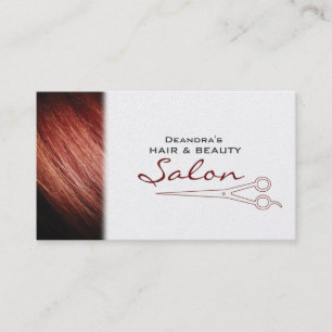 Red Hair Gold Stylist Salon Appointment Card