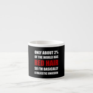 Red Hair Majestic Unicorn Espresso Cup