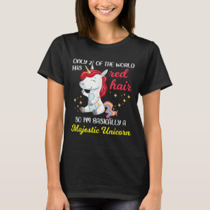 Red Hair Majestic Unicorn Funny Ginger Head Pride T-Shirt