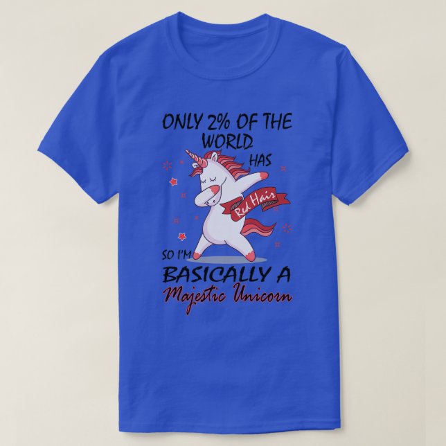 Red hair rarely like a unicorn mask T-Shirt (Design Front)