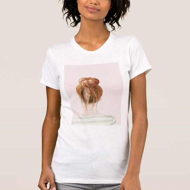 Red Hair Top Knot Bun (Front)