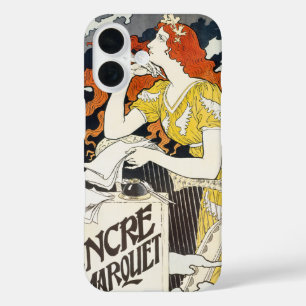Red Hair Woman Yellow Dress Classic Art Nouveau iPhone 16 Case