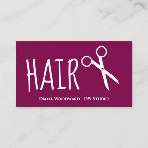 Red Hairdresser Flat Loyalty Card