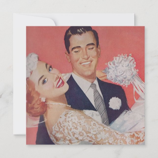 Red Haired Bride Wedding Save The Date (Front)