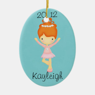 Red Haired Dancer Personalised Ornament