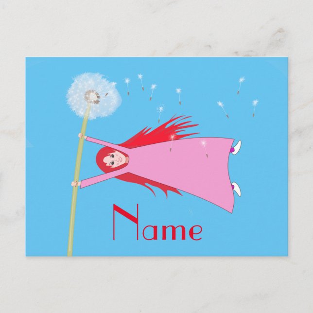 Red-haired Dandelion Girl Thunder_Cove Postcard (Front)