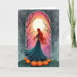 Red Haired Enchantress Card