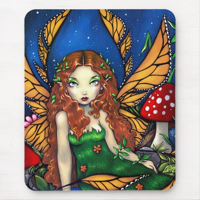 "Red Haired Fairy Queen" Mousepad (Front)
