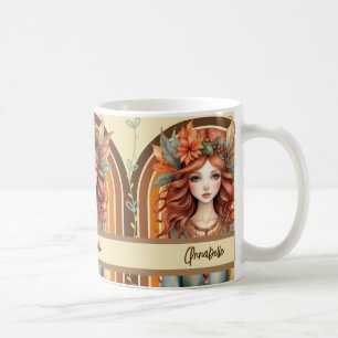 Red Haired Fairy with Flower Garland in Hair Mug