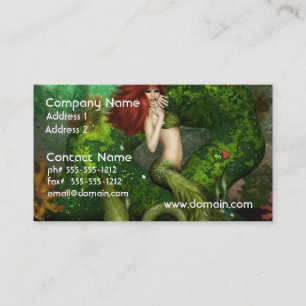Red Haired Mermaid Business Cards