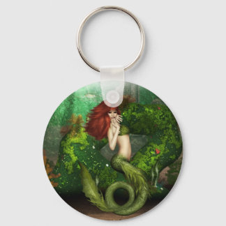Red Haired Mermaid Keychain