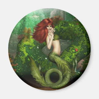 Red Haired Mermaid Magnet