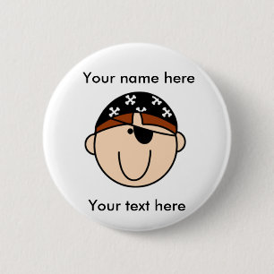 Red Haired Pirate Boy 6 Cm Round Badge