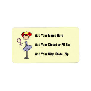 Red Haired Princess Label