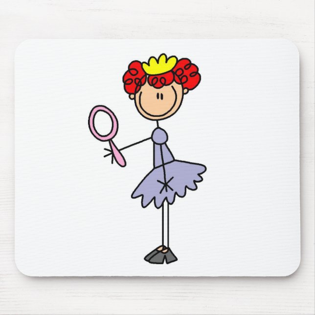 Red Haired Princess Mouse Mat (Front)