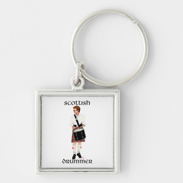 Red Haired Scottish Drummer Key Ring (Front)