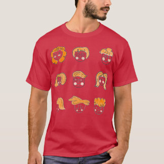 Red haired women stickers collection T-Shirt