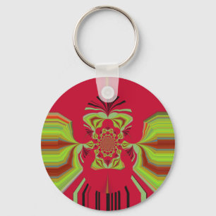 Red Hakuna Matata pattern Key Ring