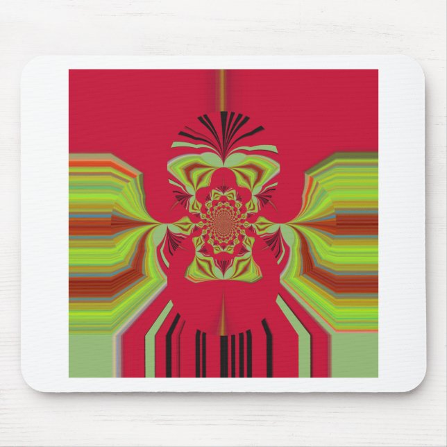 Red Hakuna Matata pattern Mouse Mat (Front)