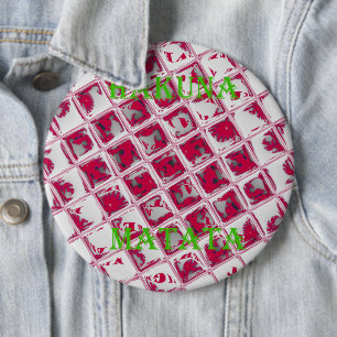 Red Hakuna Matata Style 6 Cm Round Badge