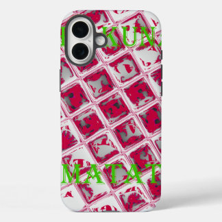 Red Hakuna Matata Style iPhone 16 Plus Case