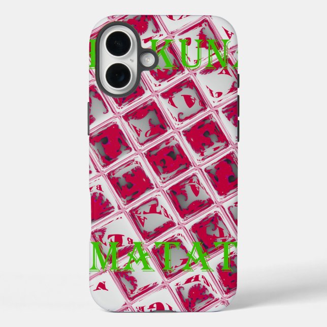 Red Hakuna Matata Style Case-Mate iPhone Case (Back)