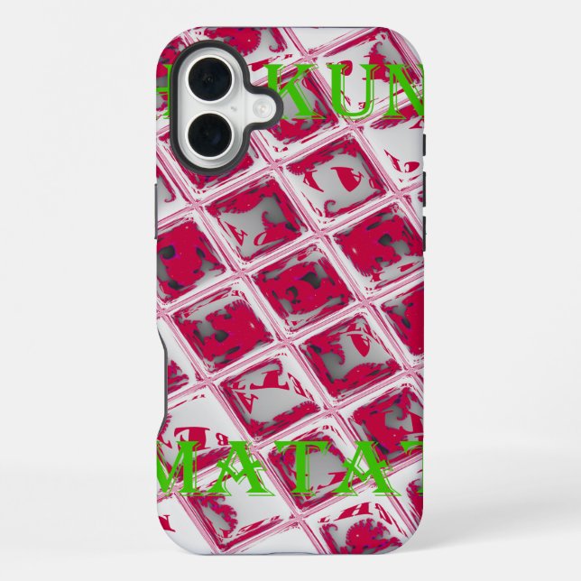 Red Hakuna Matata Style iPhone Case (Back)