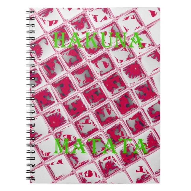 Red Hakuna Matata Style Notebook (Front)