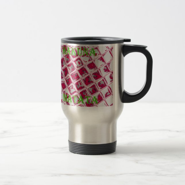 Red Hakuna Matata Style Travel Mug (Right)