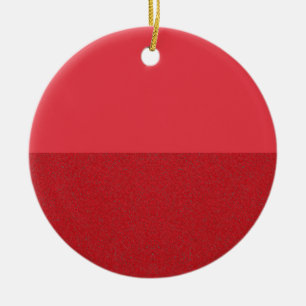 Red Half Matte Half Textured Custom Ornament