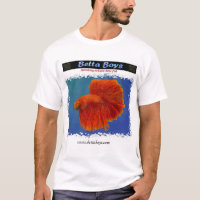 Red HalfMoon Betta Shirt by Betta Boys