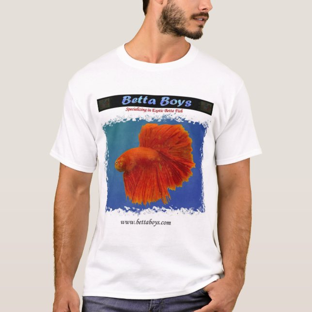 Red HalfMoon Betta Shirt by Betta Boys (Front)
