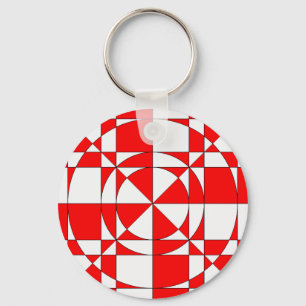 red halo art key ring