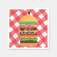 Red Hamburger Summer Cookout Barbecue BBQ Party