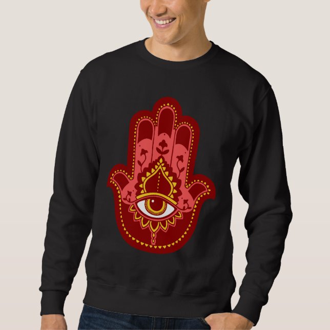 Red Hamsá Sweatshirt (Front)