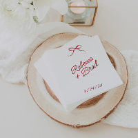 Red Hand Drawn Bow Ribbon Sketch Wedding