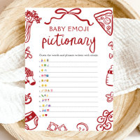 Red Hand Drawn Italian Baby Emoji Pictionary Game