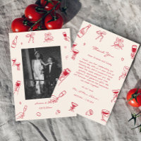 Red Hand Drawn Thats Amore Wedding 
