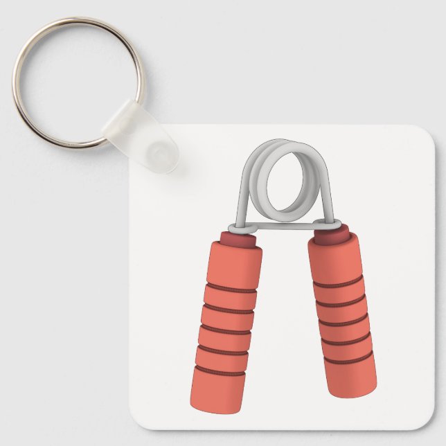 Red hand gripper key ring (Front)