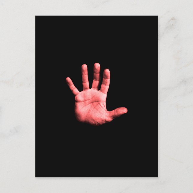Red hand. postcard (Front)